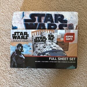 Star Wars Rogue One Full Sheet Set - Blue, Black, and White